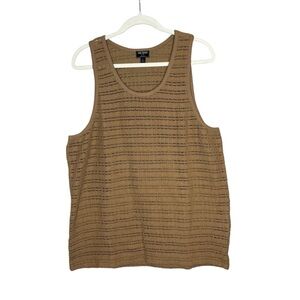 Todd Snyder Crochet Knit Cotton Tank Top L Tan